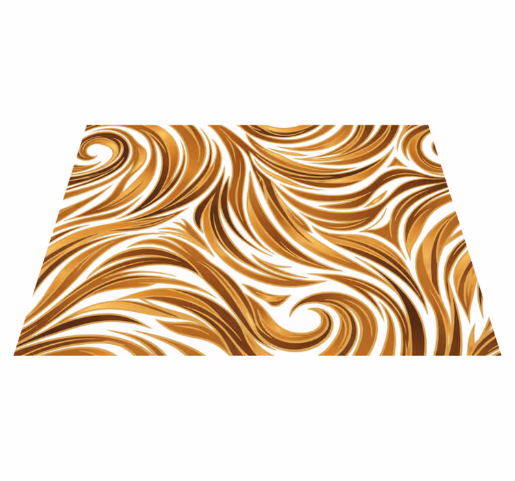 Tapis vinyle vintage à motifs de fourrure dorée - TenStickers