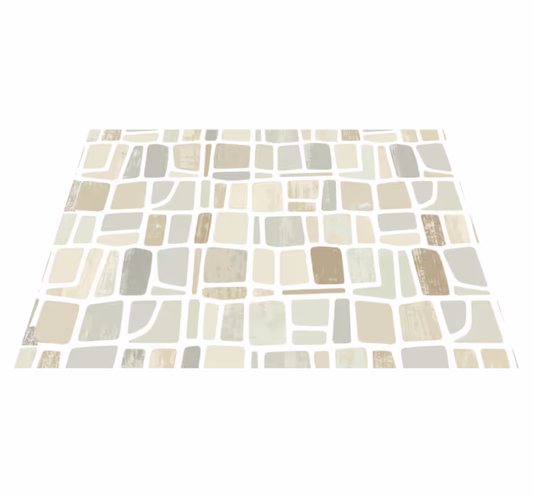 Tapis vinyle vintage formes géométriques claires - TenStickers