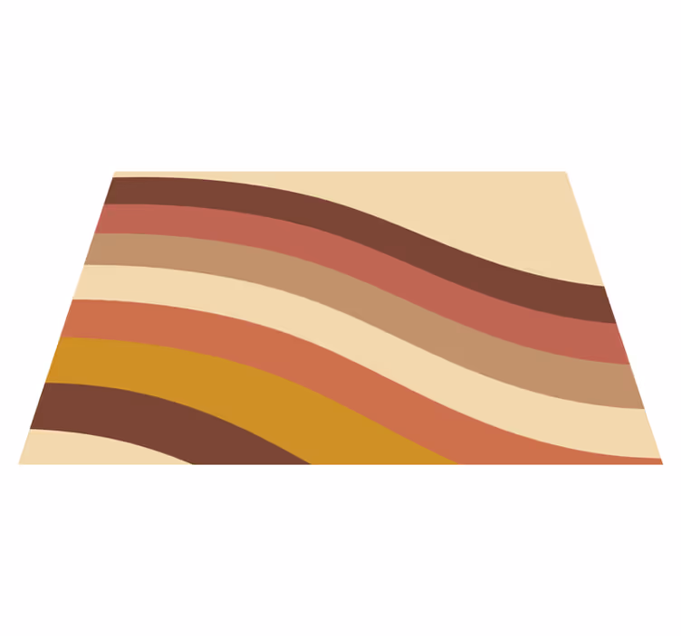 Tapis vinyle vintage rayures années 70 - TenStickers