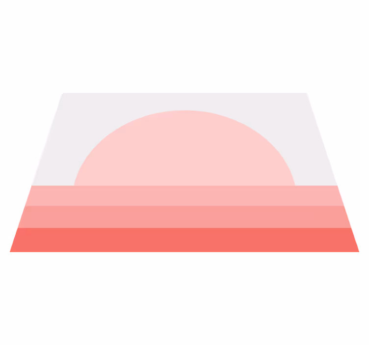 Tapis vinyle vintage coucher de soleil rose des années 70 - TenStickers
