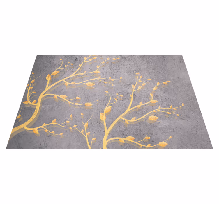 Tapis vinyle vintage arbre doré au style vintage - TenStickers