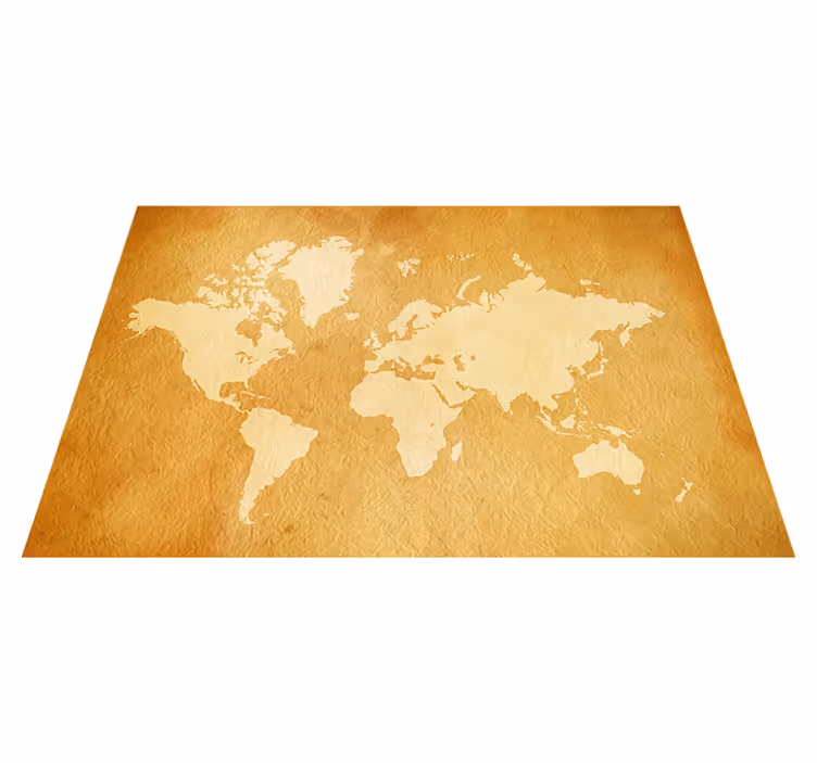 Tapis vinyle carte du monde décor vintage - TenStickers