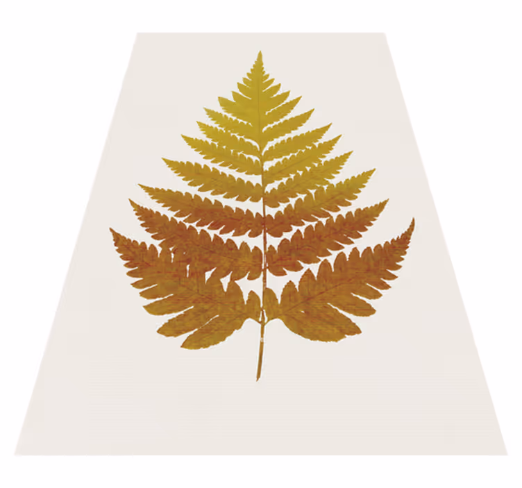 Tapis vinyle plantes feuille de fougère dorée - TenStickers