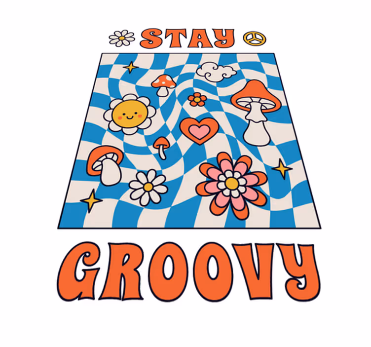Tapis vinyle citation restez dans le groove - TenStickers