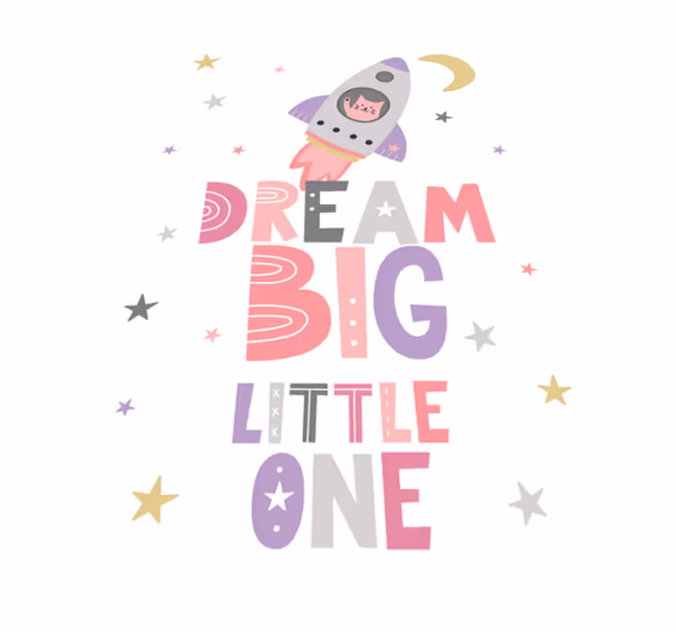 Tapis vinyle citation rêve grand petit enfant - TenStickers
