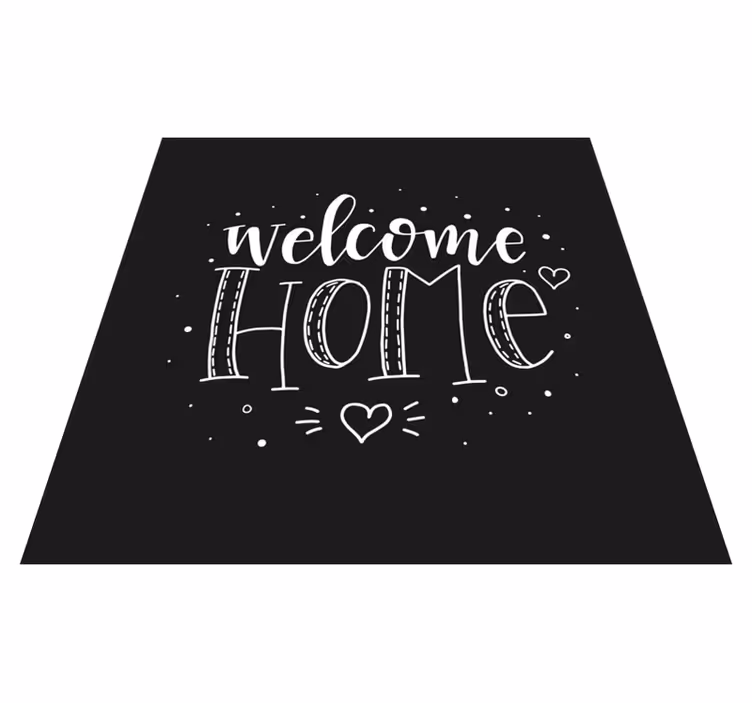 Tapis vinyle citation bienvenue chez vous - TenStickers
