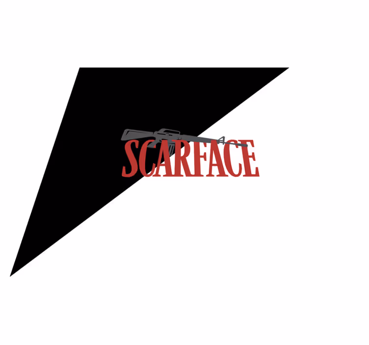 Tapis vinyle citation image du film scarface avec texte - TenStickers