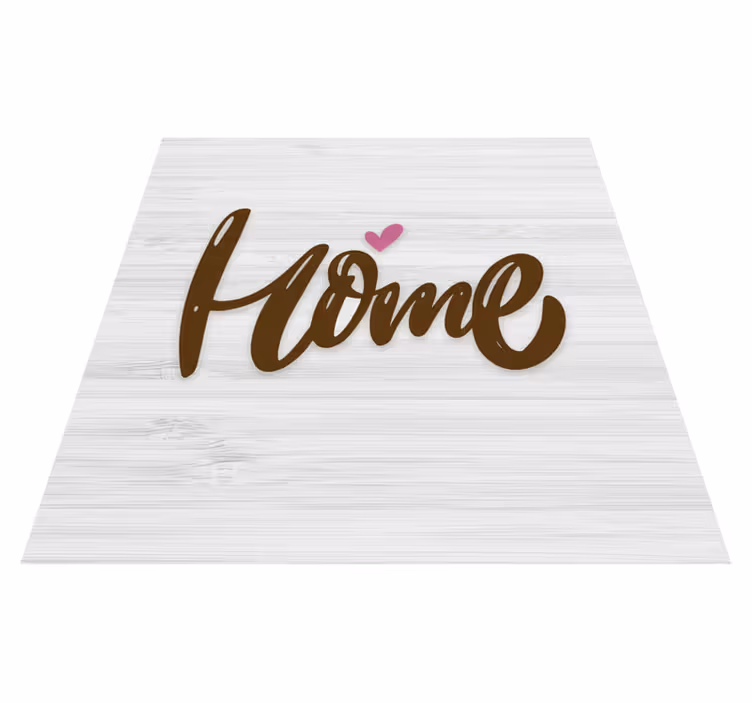 Tapis vinyle citation maison vintage blanche sur planche - TenStickers