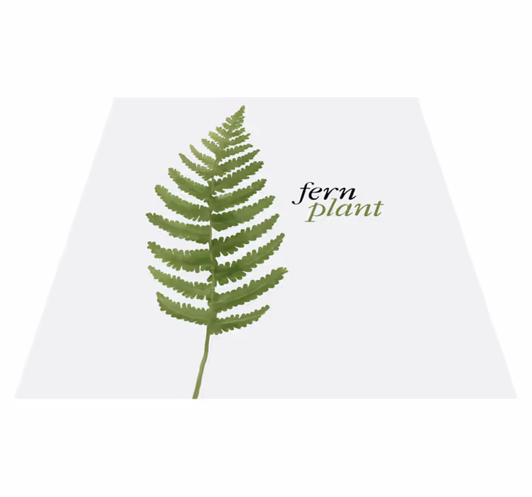 Tapis vinyle citation plante fougère style minimaliste - TenStickers