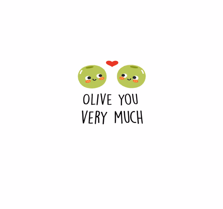 Tapis vinyle citation drôle avec des olives - TenStickers