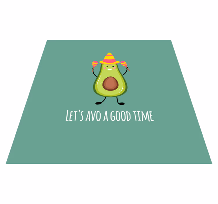 Tapis vinyle citation citation amusante avec avocats - TenStickers