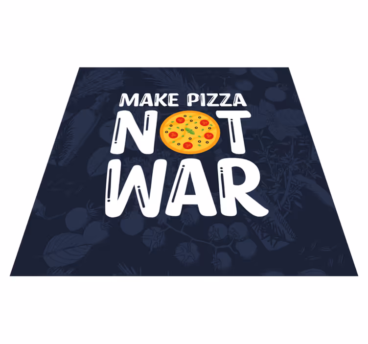 Tapis vinyle citation des citations amusantes pizza - TenStickers