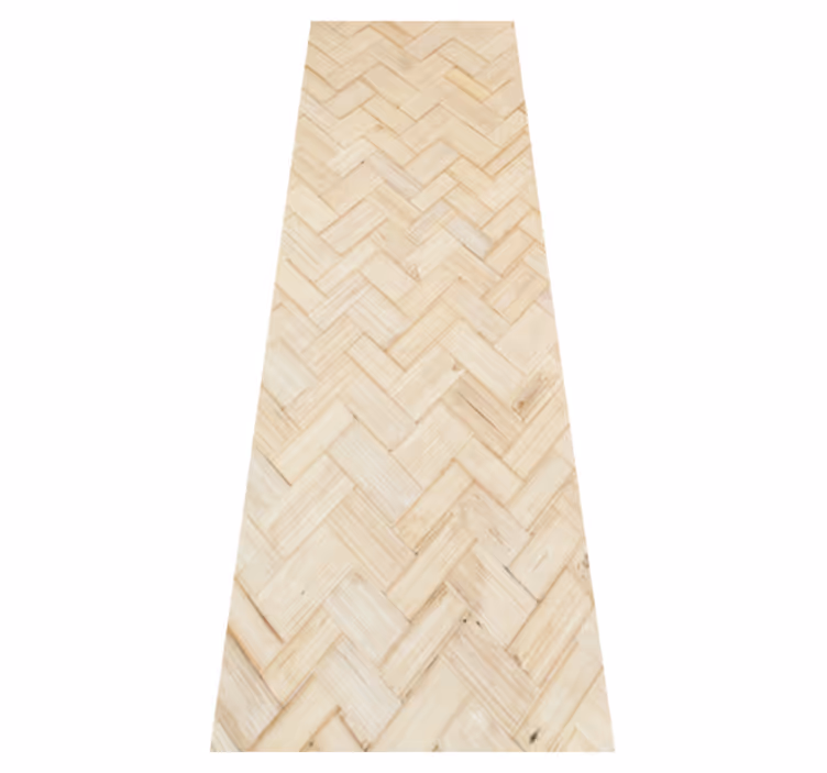 Tapis vinyle texture parquet à chevrons blancs - TenStickers