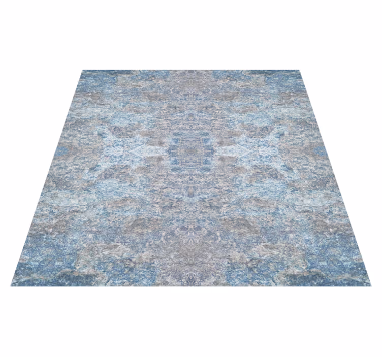 Tapis vinyle texture marbre bleu clair et beige - TenStickers