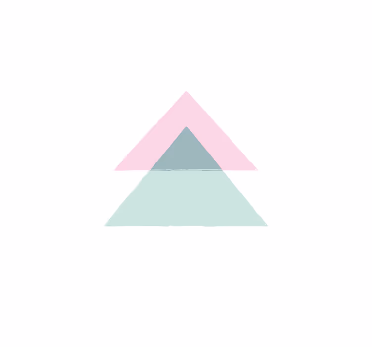 Tapis vinyle géométrique triangles roses et bleus - TenStickers