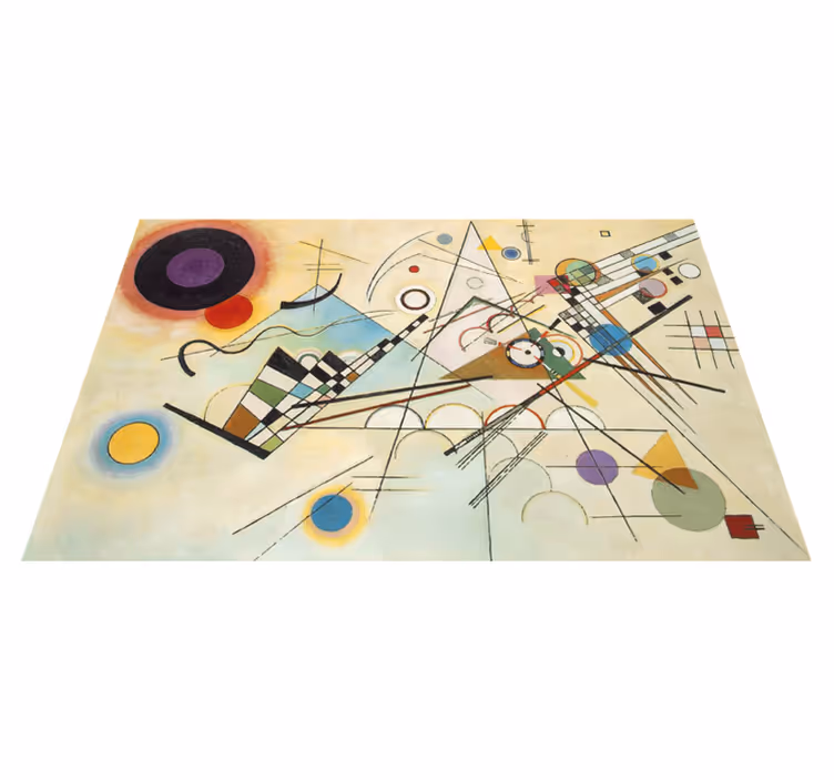 Tapis vinyle géométrique œuvre d'art étonnante - TenStickers