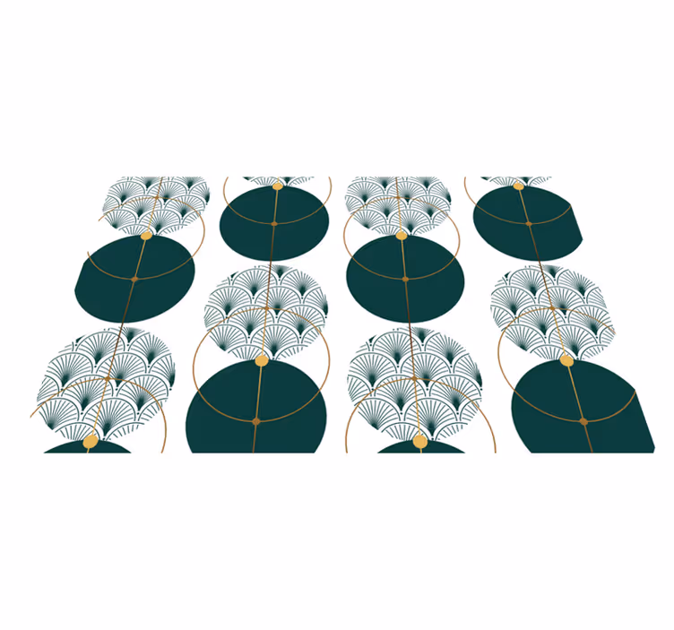 Tapis vinyle géométrique art géométrique glamour - TenStickers