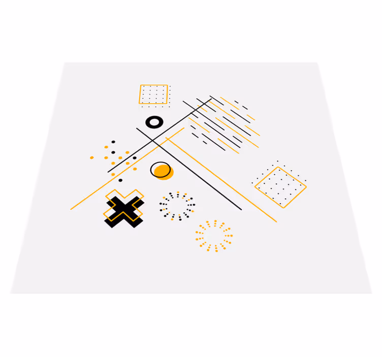 Tapis vinyle géométrique cercles concentriques - TenStickers