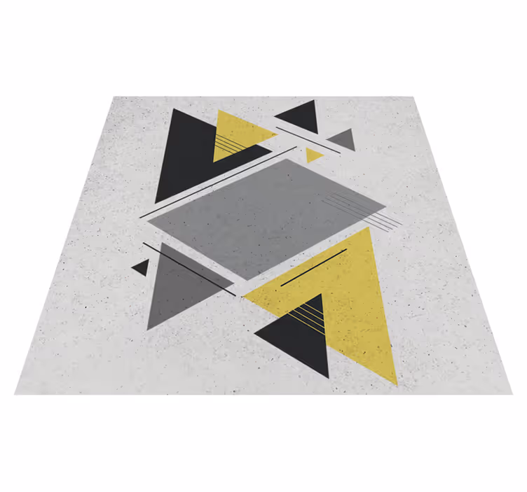 Tapis vinyle géométrique triangles nordiques - TenStickers