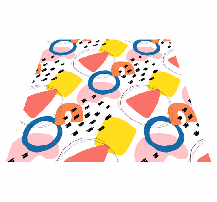 Tapis vinyle géométrique motif artistique géométrique - TenStickers