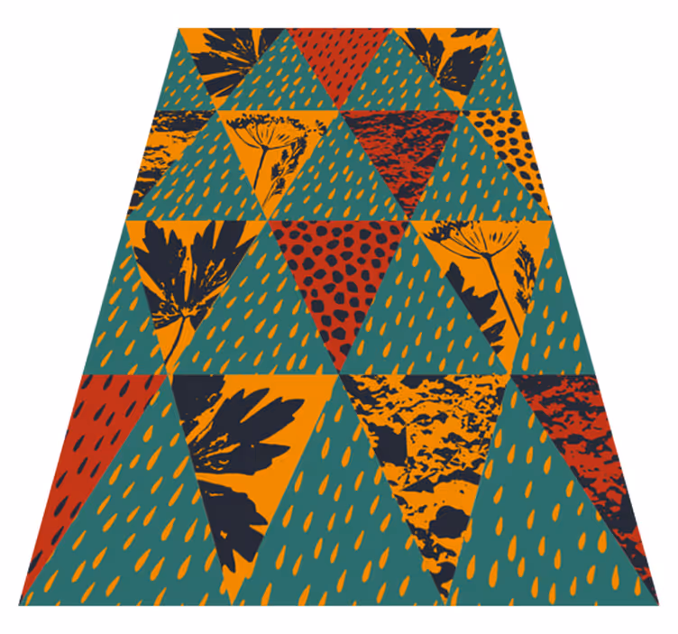Tapis vinyle géométrique art géométrique pluie - TenStickers