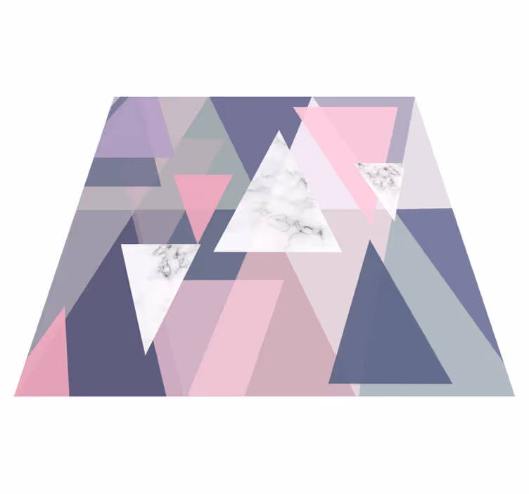 Tapis vinyle géométrique triangles 3d - TenStickers