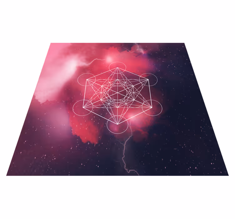 Tapis vinyle géométrique symbole de metatron - TenStickers