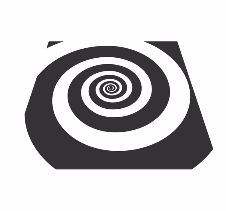 Tapis vinyle géométrique mouvement spirale - TenStickers