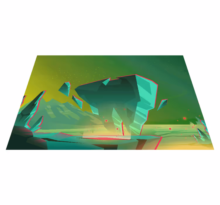 Tapis vinyle pour enfants planète extraterrestre - TenStickers