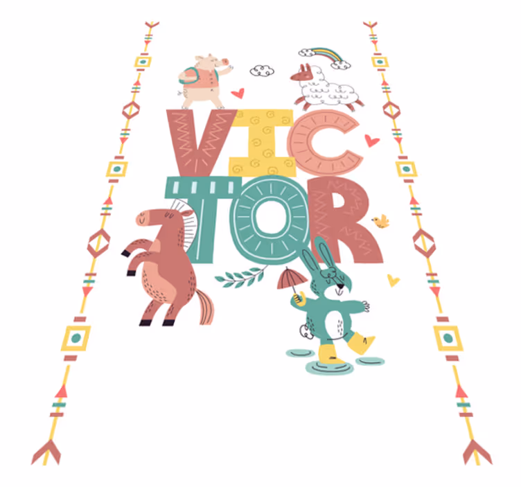 Tapis vinyle pour enfants animaux de ferme personnalisables - TenStickers