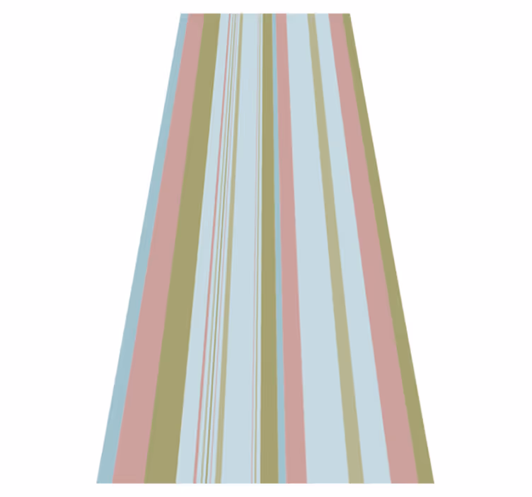 Tapis vinyle salon rayures bleues et vertes années 80 - TenStickers
