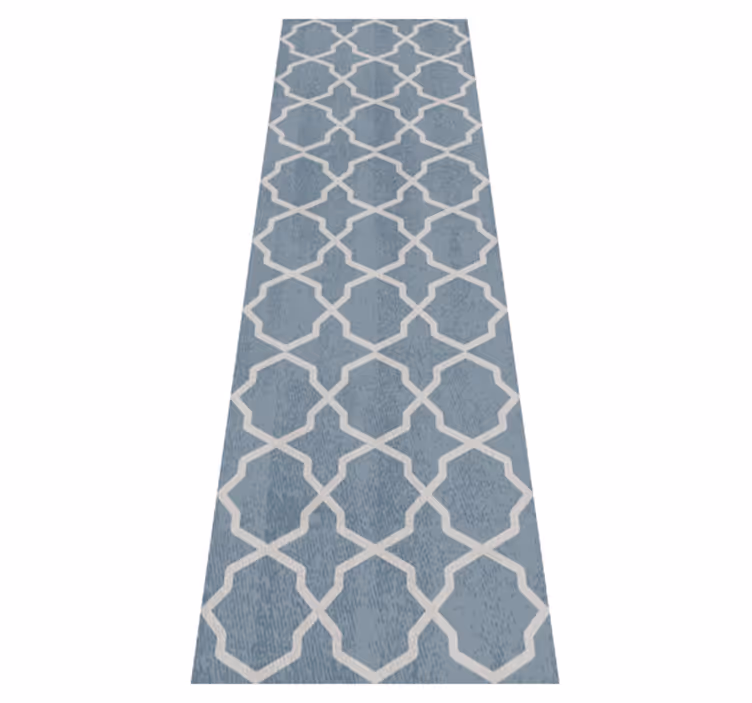 Tapis vinyle salon motif hamptons gris - TenStickers