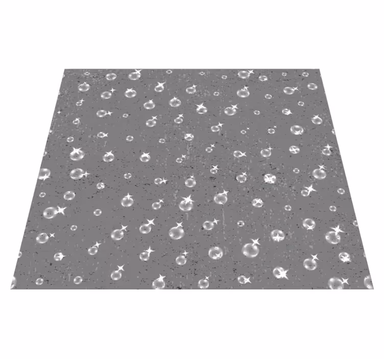 Tapis vinyle gris motif géométrique scintillant - TenStickers