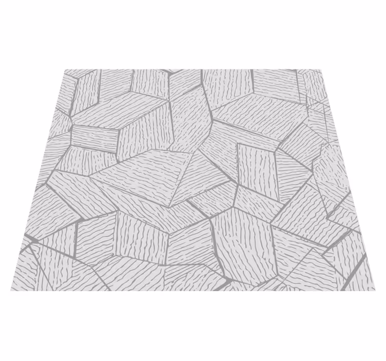 Tapis vinyle gris effet tissu africain - TenStickers