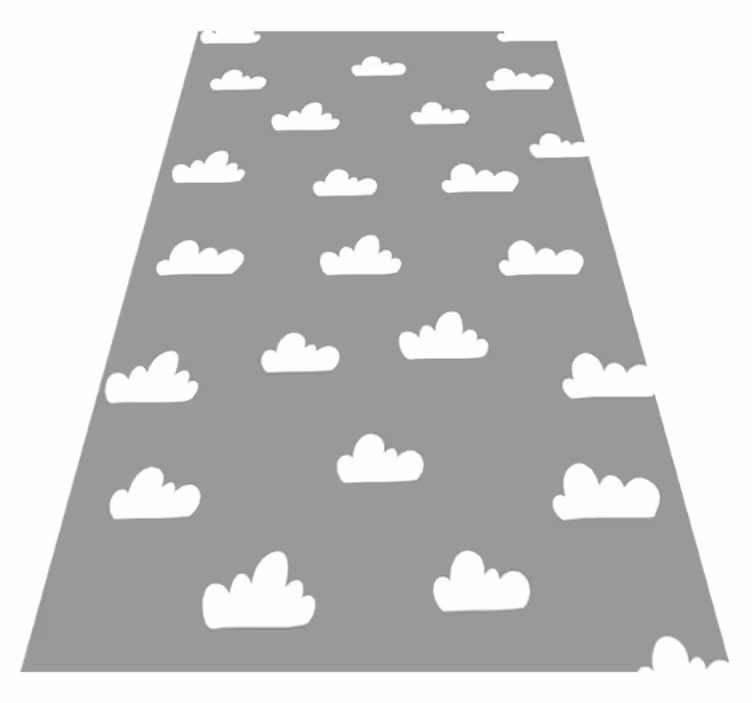 Tapis vinyle gris ciels nuageux - TenStickers