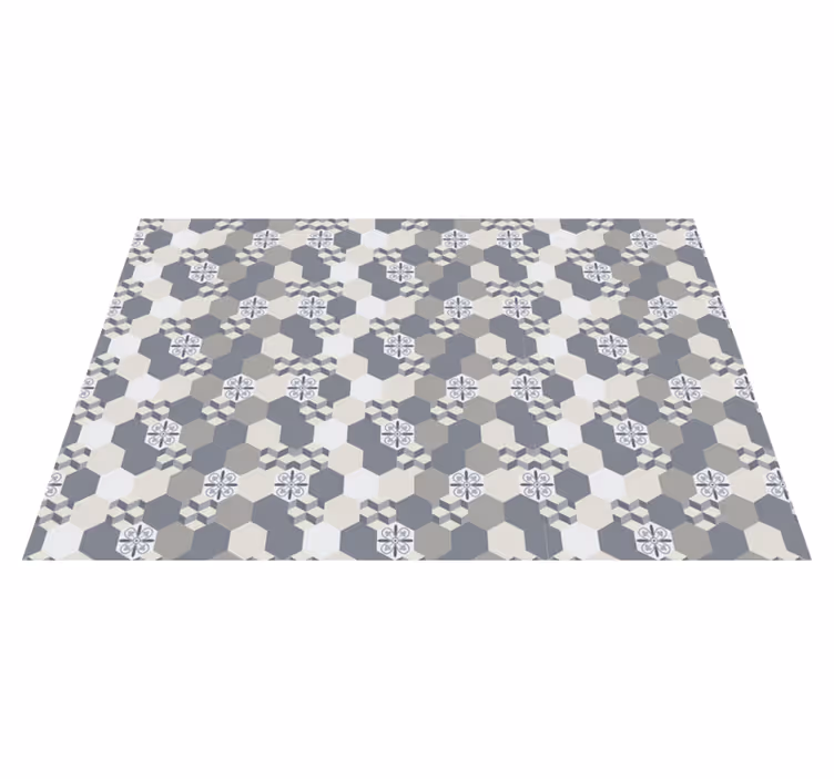 Tapis vinyle gris barcelona marengo - TenStickers