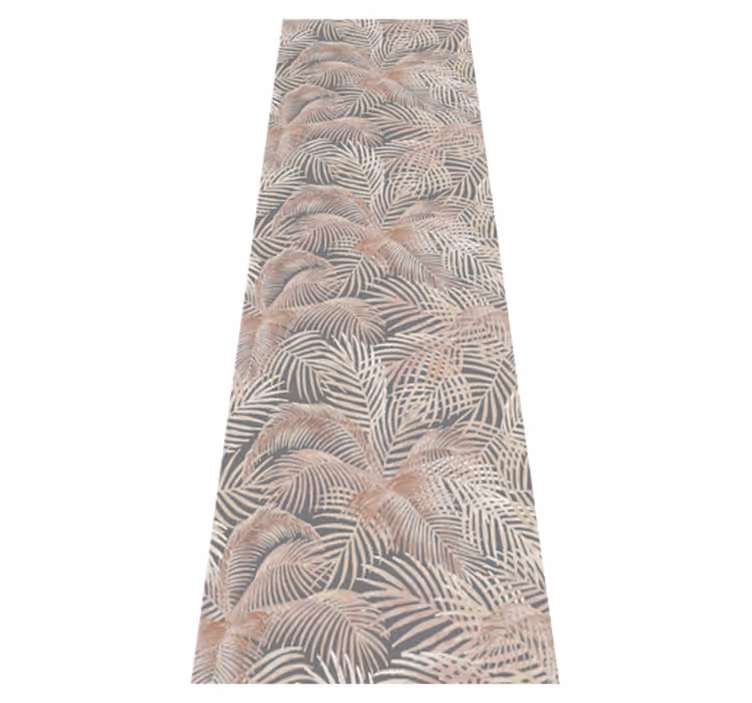 Tapis vinyle couloir contours de feuilles de palmier - TenStickers