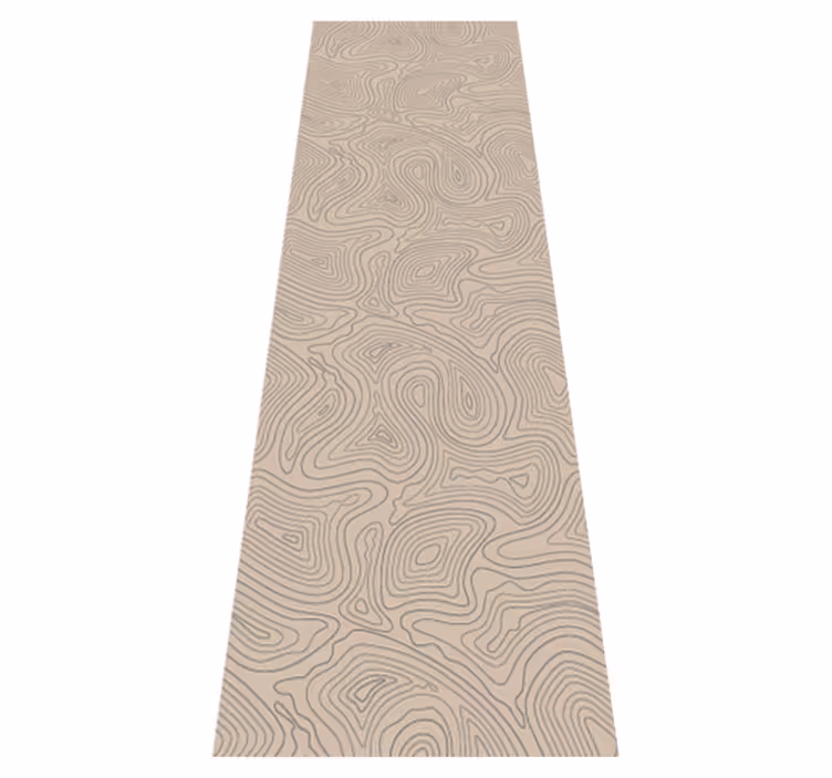 Tapis vinyle beige topographique taupe - TenStickers