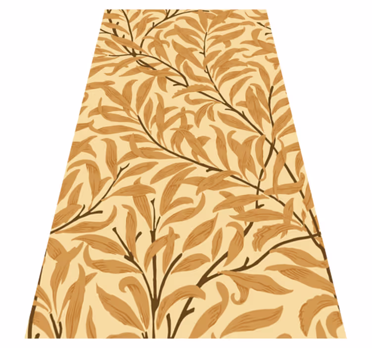 Tapis vinyle beige imprimé de feuilles botaniques - TenStickers