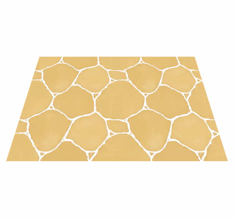 Tapis vinyle jaune en enrobage plâtre doux - TenStickers