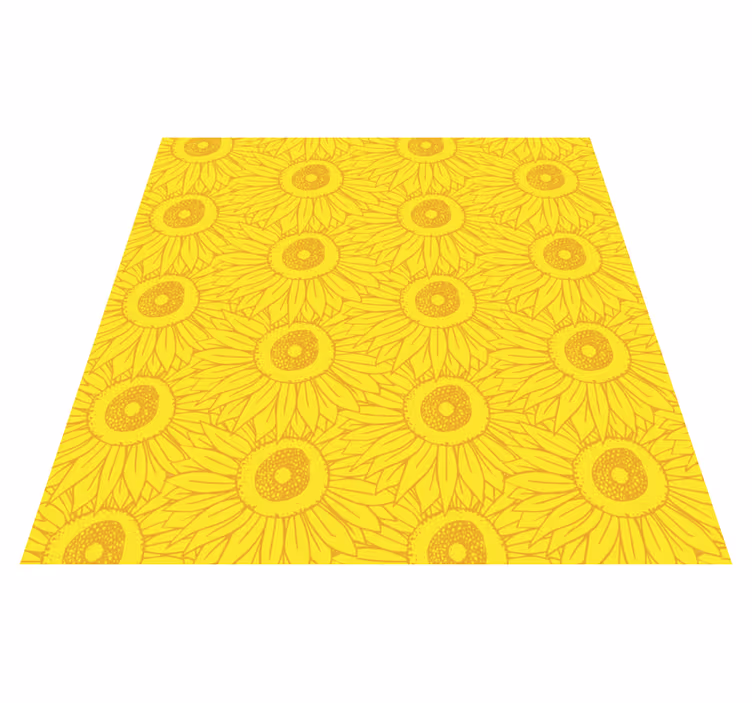 Tapis vinyle jaune nuances de tournesol clair - TenStickers