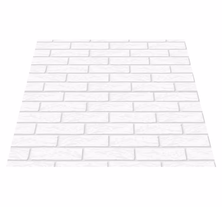 Tapis vinyle blanc avec motif de mur en briques - TenStickers