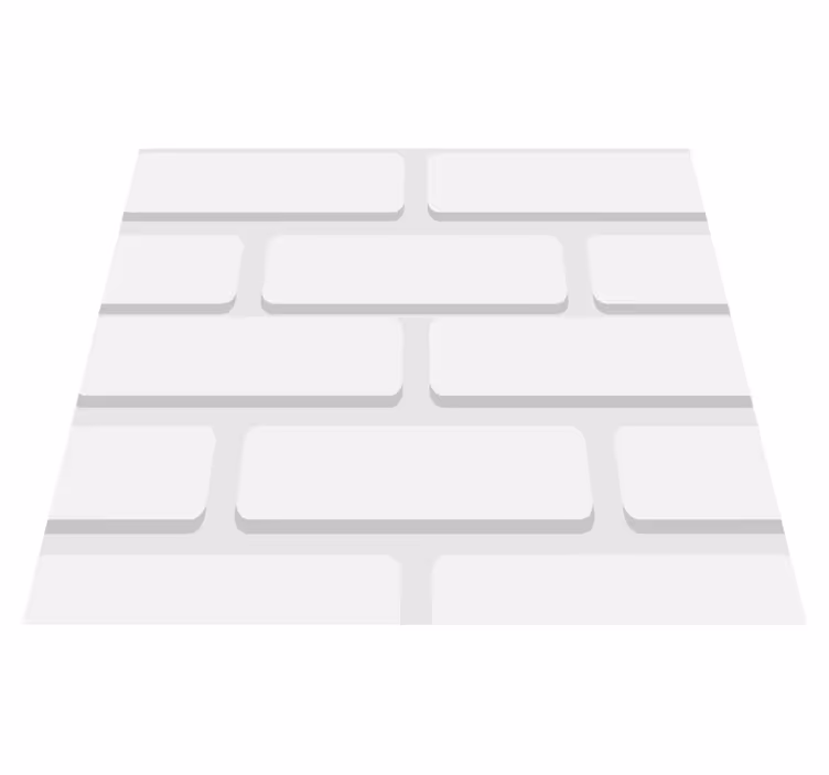 Tapis vinyle blanc brique blanche - TenStickers