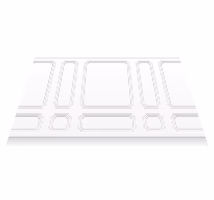 Tapis vinyle blanc à motifs classiques - TenStickers