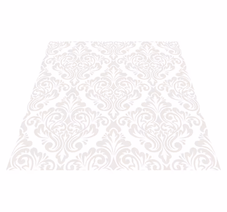 Tapis vinyle blanc damassé - TenStickers