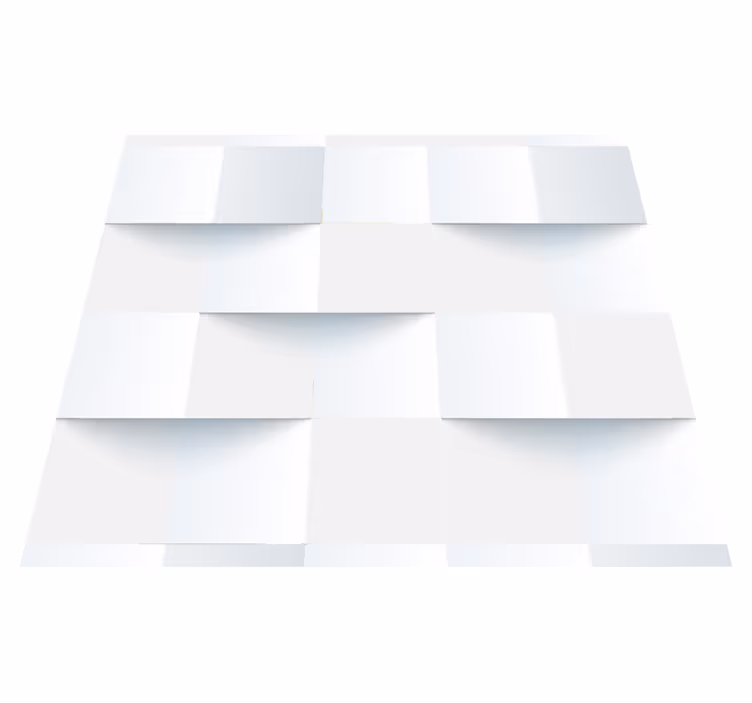 Tapis vinyle blanc notes autocollantes 3d blanches - TenStickers