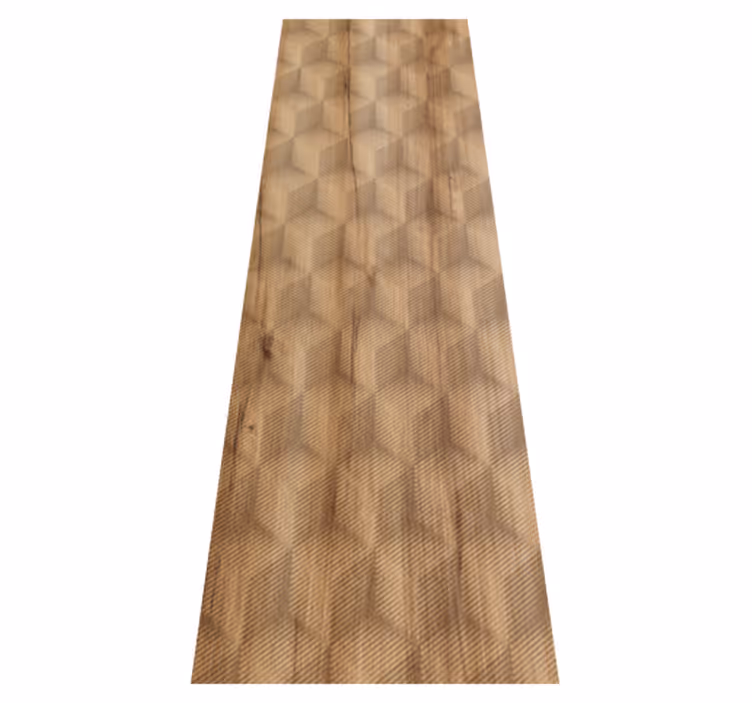 Tapis vinyle marron motif losanges chêne brun - TenStickers