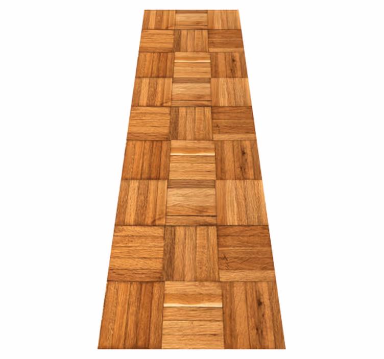 Tapis vinyle marron motif carreaux bois sans joint - TenStickers