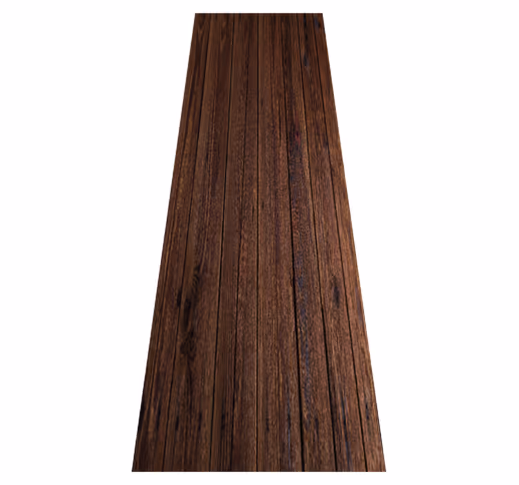 Tapis vinyle marron lames de bois rustiques foncées - TenStickers