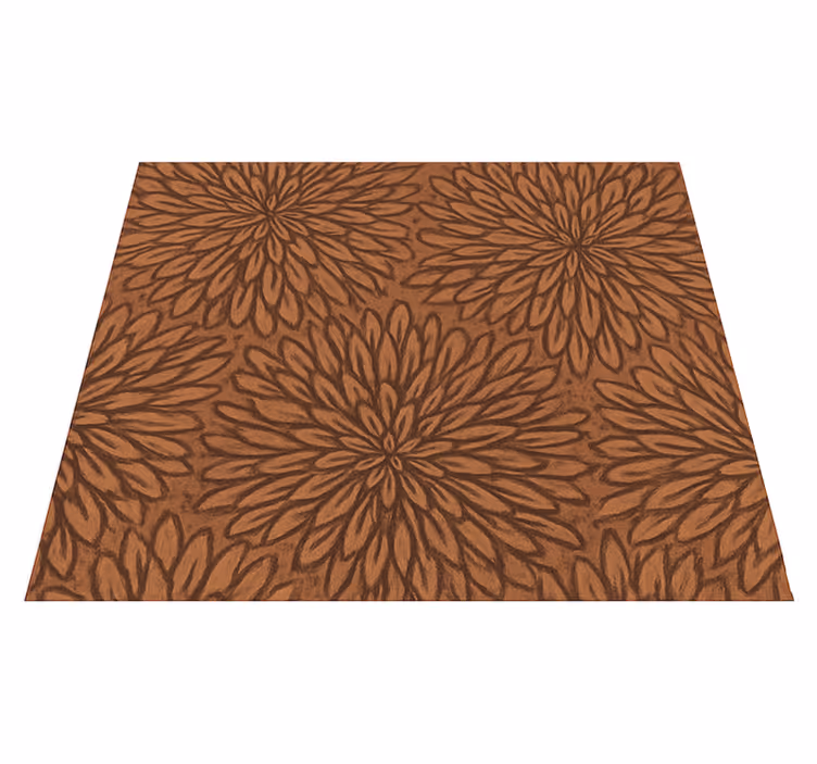 Tapis vinyle marron Éclat de corail moderne - TenStickers